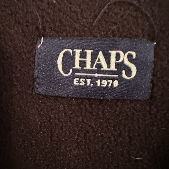 Chaps Full Zipper fleece sweater. EUC - Picture 3 of 4